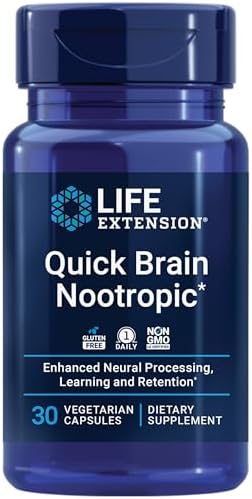 Life Extension Quick Brain Nootropic, Fast Thinking and Focus, 30 Capsules