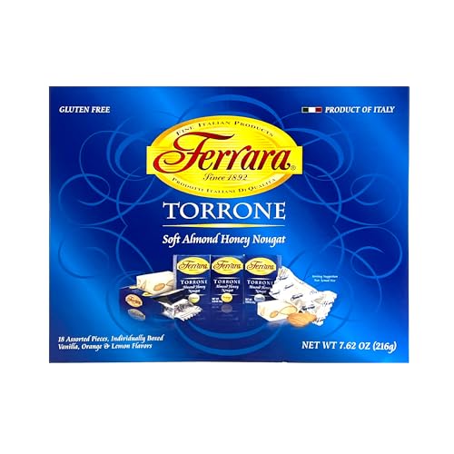 Torrone Nougat Candy, 18 Assorted Pieces (Ferrara) NET WT 7.62 216g