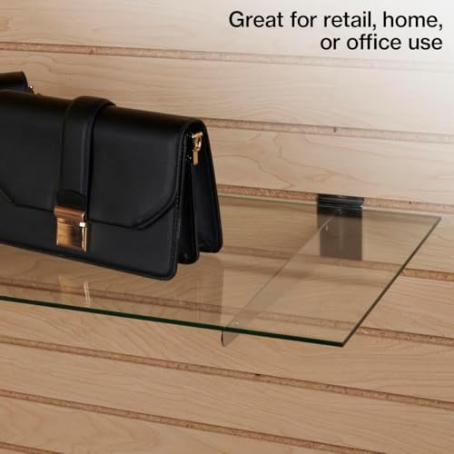 Tempered Glass Shelf - Set of 2, 10" x 36" x 3/16" - Stylish & Sturdy Floating Shelves