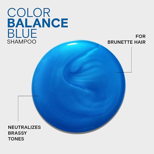 Joico Color Balance Blue Shampoo | For Lightened Brown Hair | Eliminate Brassy Orange Tones | Boost Color Vibrancy & Shine | Protect Against Harmful
