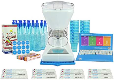 SNOWIE Little Snowie Max Snow Cone Machine (6-Stick Kit, White) | Premium Shaved Ice Maker, With Powder Sticks Syrup Mix