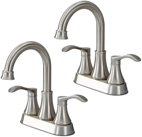 Bathroom Faucet,4 Inch Centerset 2 Handle High-Arc,Oil Rubbed Bronze