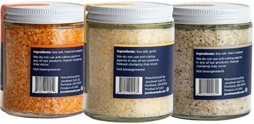 Jacobsen Salt Co. Black Garlic Salt, Kosher, Non-GMO, Umami - 2.5 Oz | Steak Seasoning, Non-Iodized, Made in USA, Sweet Umami Flavored, Kosher Sea Salt, Infused with Garlic