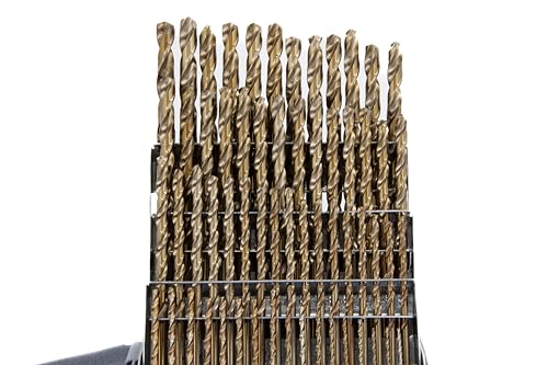 Drill America 60 Piece m42 Cobalt Drill Bit Set (Wire Sizes: #1 - #60), D/ACO Series
