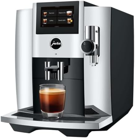 Jura S8 Automatic Coffee Machine Bundle | PEP (Chrome), Milk Container, Smart Filter Cartridges (2-Pack), Cleaning Tablets, (5 items)