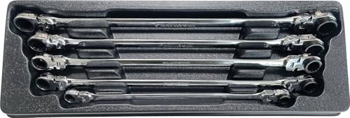 ATD Tools 99650 XL Ratcheting Wrench Set with 10 Metric Sizes - 5 Piece