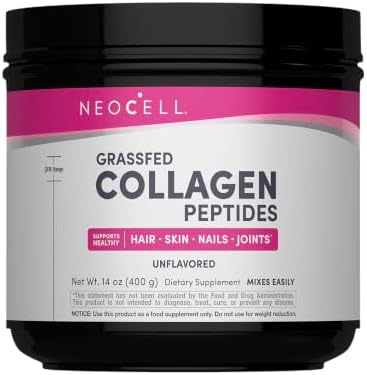 NeoCell Grassfed Collagen Peptides Powder | 7 oz | Unflavored | for Women and Men | Hair, Skin, & Nails
