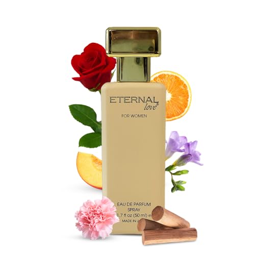 Eternal Love for Women - Long Lasting Eau de Parfum Spray - Premium Floral Fragrance with Peach & Sandalwood - Soft Feminine Scent - 3.4oz