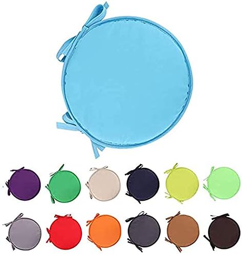 Indoor/Outdoor Chair Pads Round Seat Cushions Garden Patio Home Cushions - Diameter 38cm (2pcs,Red)