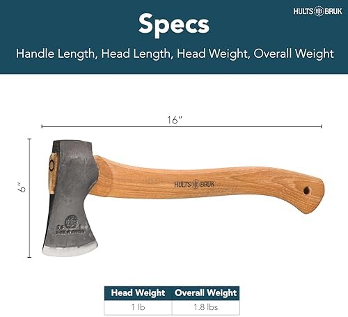840702 Hultan Hatchet - 1 lb Head, 16" Handle