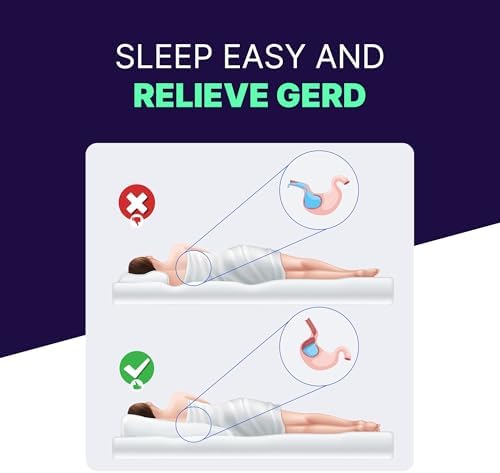 Acid Reflux Wedge Pillow for Sleeping & Sitting – Elevating Memory Foam Pillow for GERD Relief, Snoring, & Back Pain (Side Sleeping Wedge