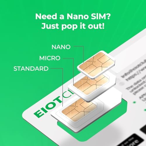 EIOTCLUB Data Only SIM Card for Mobile Hotspots, Routers, Tablets & Laptops | 5G/4G LTE Network in USA Coverage, 1GB 30Day, No Contract