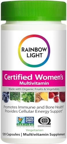 Rainbow Light Womens Multivitamin One + | 60 Caplets | Supports Energy & Antioxidant Health | Real Food Nutrients, Digestive Enzymes & Probiotics