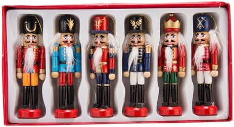Kurt Adler Wooden Nutcracker Ornament Set, 5-inch Height, Multicolor, Wood