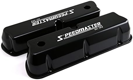 PCE314.1083.12 Compatible with Ford SB 289 302 351 Windsor Black Aluminum Valve Covers Tall w/Hole