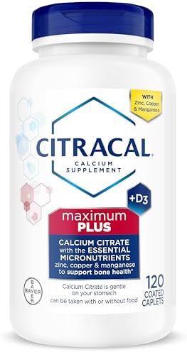 Citracal Maximum Plus Calcium Supplement - Calcium Citrate with Vitamin D3, Zinc, & Essential Minerals for Bone Health Support, Ages 12+
