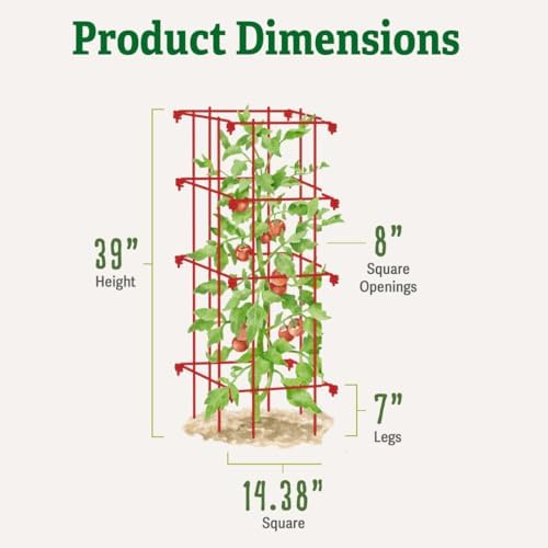 Gardener's Supply Company Lifetime Tomato Cages, Green, Set of 4
