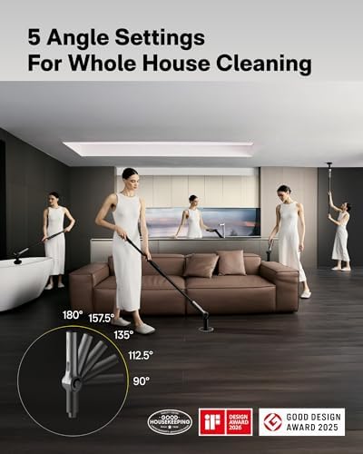 HOTO Flexi™ Cordless Electric Spin Scrubber, for Bathtub, Bathroom, Tile | Adjustable Angle, Extendable Handle, Smart Display, IPX7 Waterproof