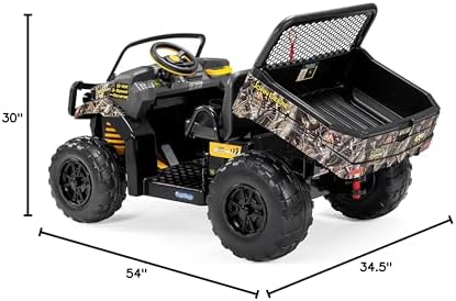Peg Perego John Deere Gator XUV Realtree Camo Extra-Large 12 Volt Ride-on, Durable Design for Kids 3-8