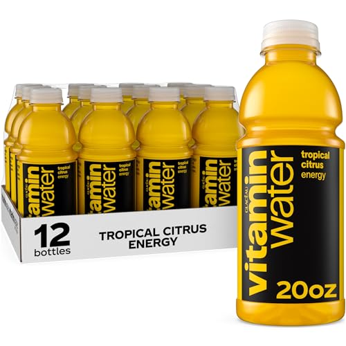 vitaminwater Refresh Tropical Mango, Flavored Water Beverage Bottles, 20 fl oz, 12 Pack