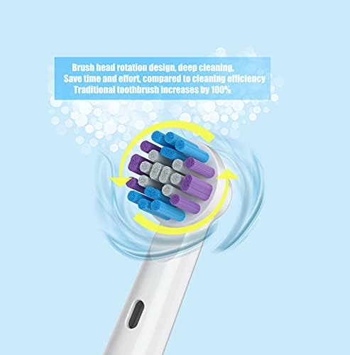 Replacement Toothbrush Heads for Oral-B, 4 Pack Replacement Heads Compatible with Oral B Braun Electric Toothbrush, 1 Count (Pack of 4)