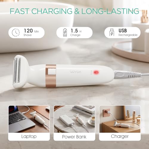 VOYOR Electric Razors for Women, 5 in 1 Bikini Shaver for Legs & Body ES500