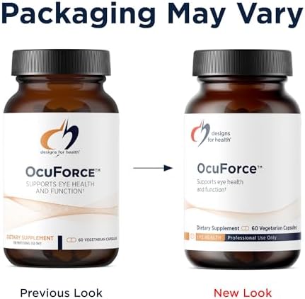 Designs for Health OcuForce - Eye Health Support Supplement - Lutein, Zeaxanthin, Carotenoids, Zinc, Taurine + Vitamins (60 Capsules)