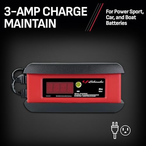 Schumacher Electric 3A Car Battery Charger & Maintainer, 12V – SP1297