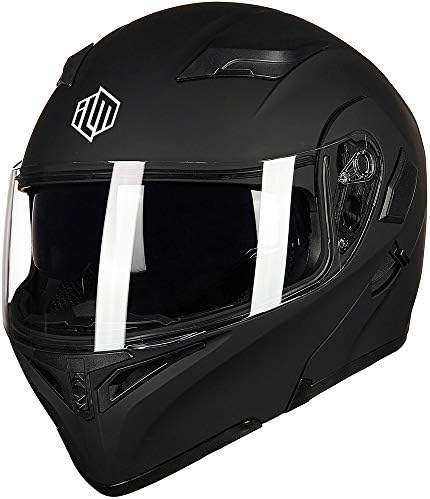 ILM Motorcycle Dual Visor Flip up Modular Full Face Helmet DOT Model 902/902L