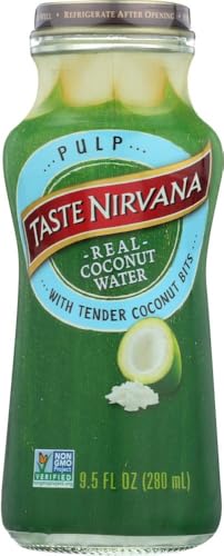 Taste Nirvana Real Coconut Water with Pulp Natural -- 9.5 fl oz - 2 pc
