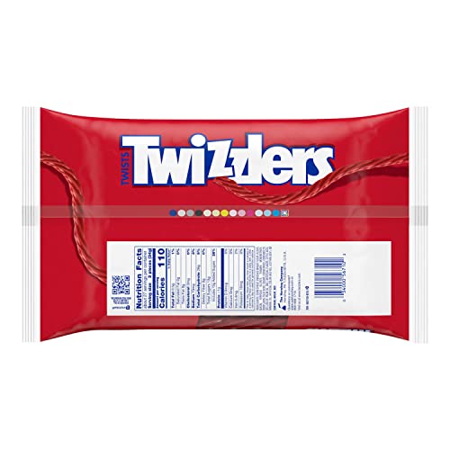 TWIZZLERS Twists Strawberry Flavored Licorice Style, Chewy Candy Bag, 16 oz | Strawberry Flavored Chewy Licorice Style Twists, Low Fat and Kosher, Classic Movie Snack for Parties and Candy Dishes, 16 oz