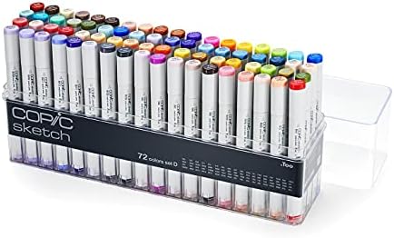 Copic Sketch, Ultra-blendable Alcohol Markers, 72pc Set B