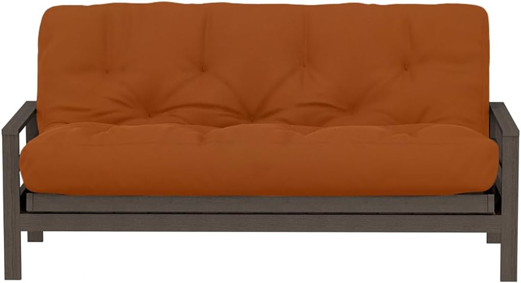 Royal Sleep Products by The Futon Factory 12 inch Foam Futon Mattress - Solid Black Fabric - Full Size - CertiPUR Certified Foams - Made in USA - (Frame not Included)