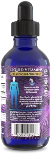 Mega Premium Liquid Multivitamin | Natural Immune Support Vitamin w/ 1333% Vitamin C, 200% D3, Zinc + 20 Vitamins, 70 Minerals, & 21 Amino Acids | Sugar Free | Orange Flavor | 98% Absorption | 32 Serv