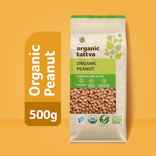 Organic Groundnuts/Peanuts, 500 Grms Certified By USDA