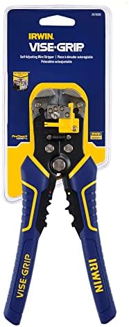 IRWIN Vise-Grip Wire Stripper, 2 Inch Jaw, Cuts 10-24 AWG, ProTouch for Comfort, Blue (2078300)