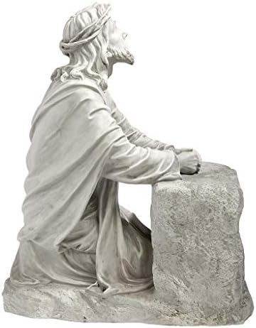 Design Toscano Jesus in the Garden of Gethsemane Religious Garden Statue, 23 Inch, Polyresin, Antique Stone