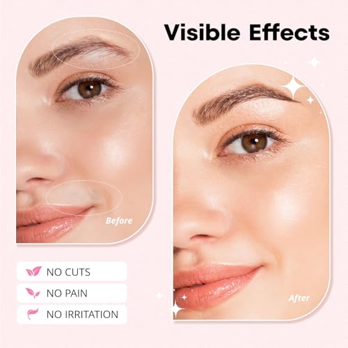 VG VOGCREST Women's Eyebrow Trimmer & Facial Hair Remover, 2 in 1, Double Rotating Blades, Safe, Painless, Hypoallergenic, Rechargeable, USB Charging