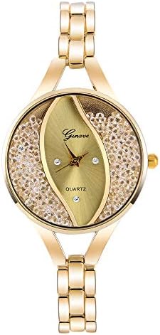 Women's Diamond Wristwatch Bangle Bracelet Jewelry Set Analog Quartz Wrist Watch for Ladies
