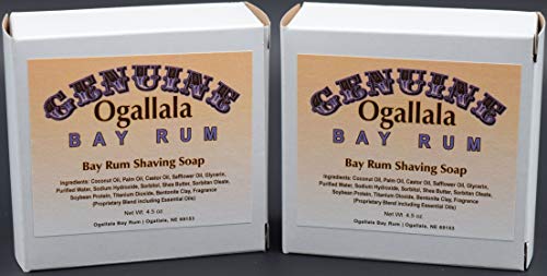 Two (2) of Genuine Ogallala Bay Rum Shaving Soap - Each Puck 4.5 oz