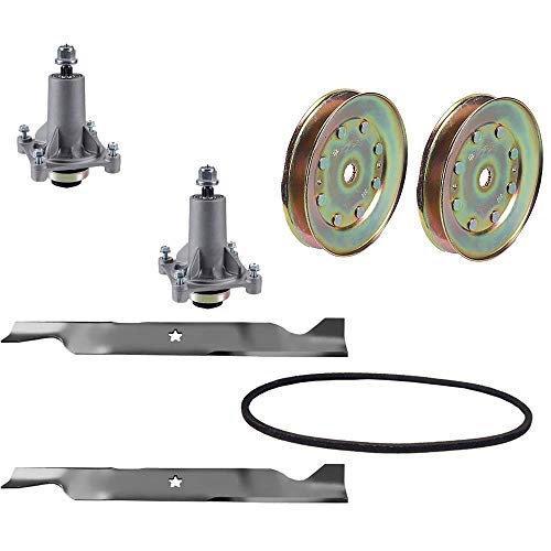 187292 Spindle Blade Pulley Belt Kit Fits Husqvarna, AYP GTH2654T