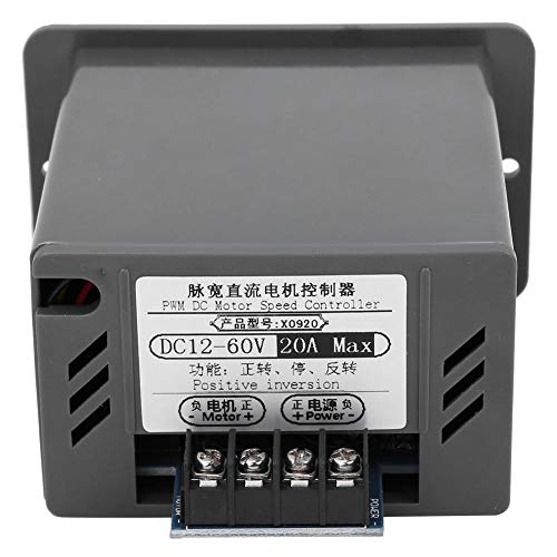 DC12V-60V/20A Motor Speed Controller, DC Motor Speed Controller, Forward/Reverse Electric Motor Speed Regulator, Suitable for DC Brush Motor