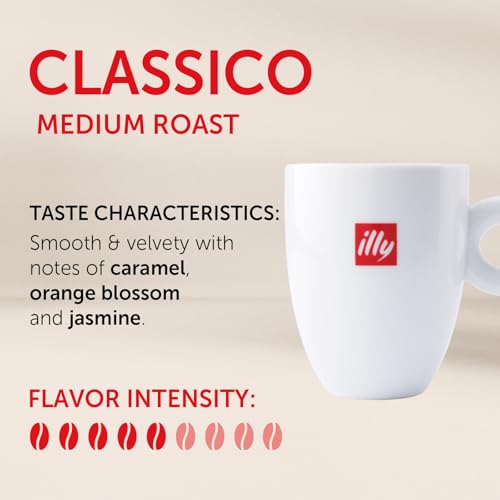 illy Coffee, Dark Roast, K-Cup for Keurig, 100% Arabica Bean Signature Italian Blend, Premium Gourmet Roast Single Serve Drip Coffee