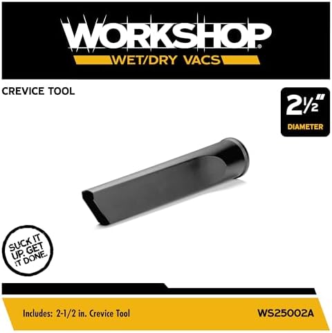WORKSHOP Wet/Dry Vacs WS17802A 1-7/8-in. Crevice Tool Vacuum Attachment | Reaches into Tight Spaces and Crevices, For WORKSHOP Shop Vacuum Cleaners, Fits 1-7/8-inch Extension Wands and Hoses