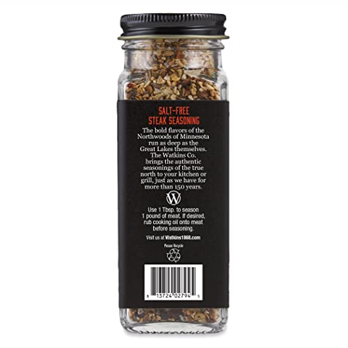 Watkins Salt-Free Organic Steak Seasoning, 2.6 oz, 1-Pack