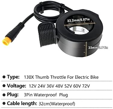 Alomejor Electric Scooter Thumb Throttle, Speed Control Finger Throttle Accelerator with Connector for Electric Scooters