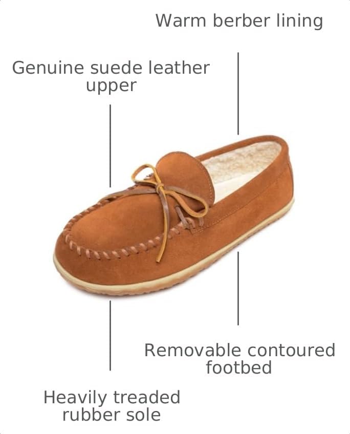 Minnetonka Men's Tomm Suede Leather Moccasins