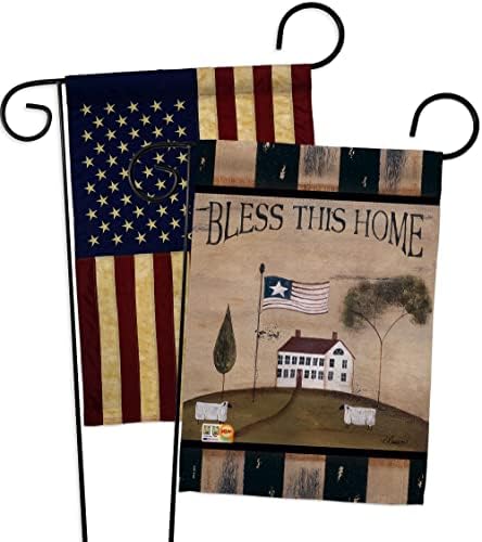 Welcome Bless This Home Burlap Garden Flags Pack Country Living Primitive Farm Western Barn American Rustic Cowboy Rural Ranch USA Vintage Applique