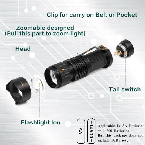 4 Pack Red Light Flashlight, 3 Modes Red LDE Red Flashlight for Astronomy, Night Observation and Outdoor Activities