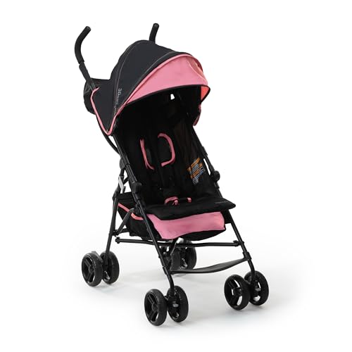 Ingenuity 3D Mini Convenience Stroller – Lightweight Stroller with Compact Fold, Multi-Position Recline, Canopy with Pop Out Sun Visor – Umbrella Stroller for Travel & More, Blue/Black